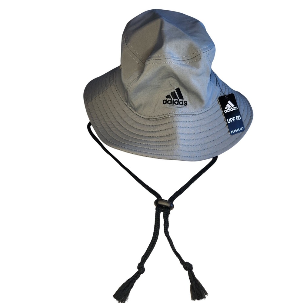 ADIDAS Aeroready UPF 50 Bucket Hat Gray Color One Size Adult Size Quick Dry